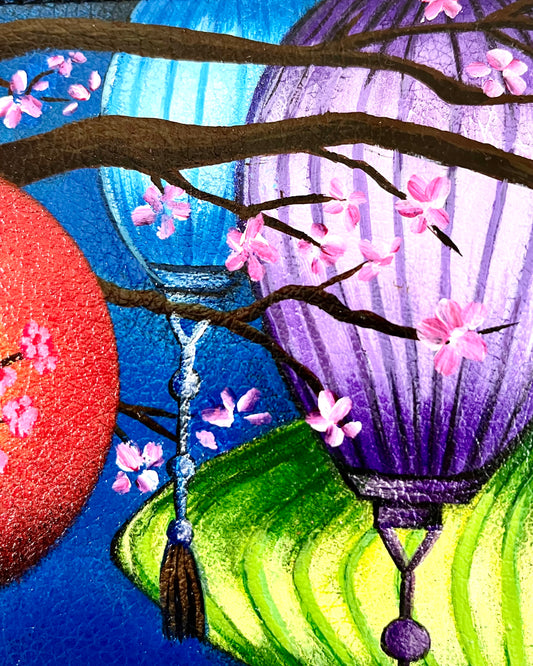 Lantern Bag - hand-painted