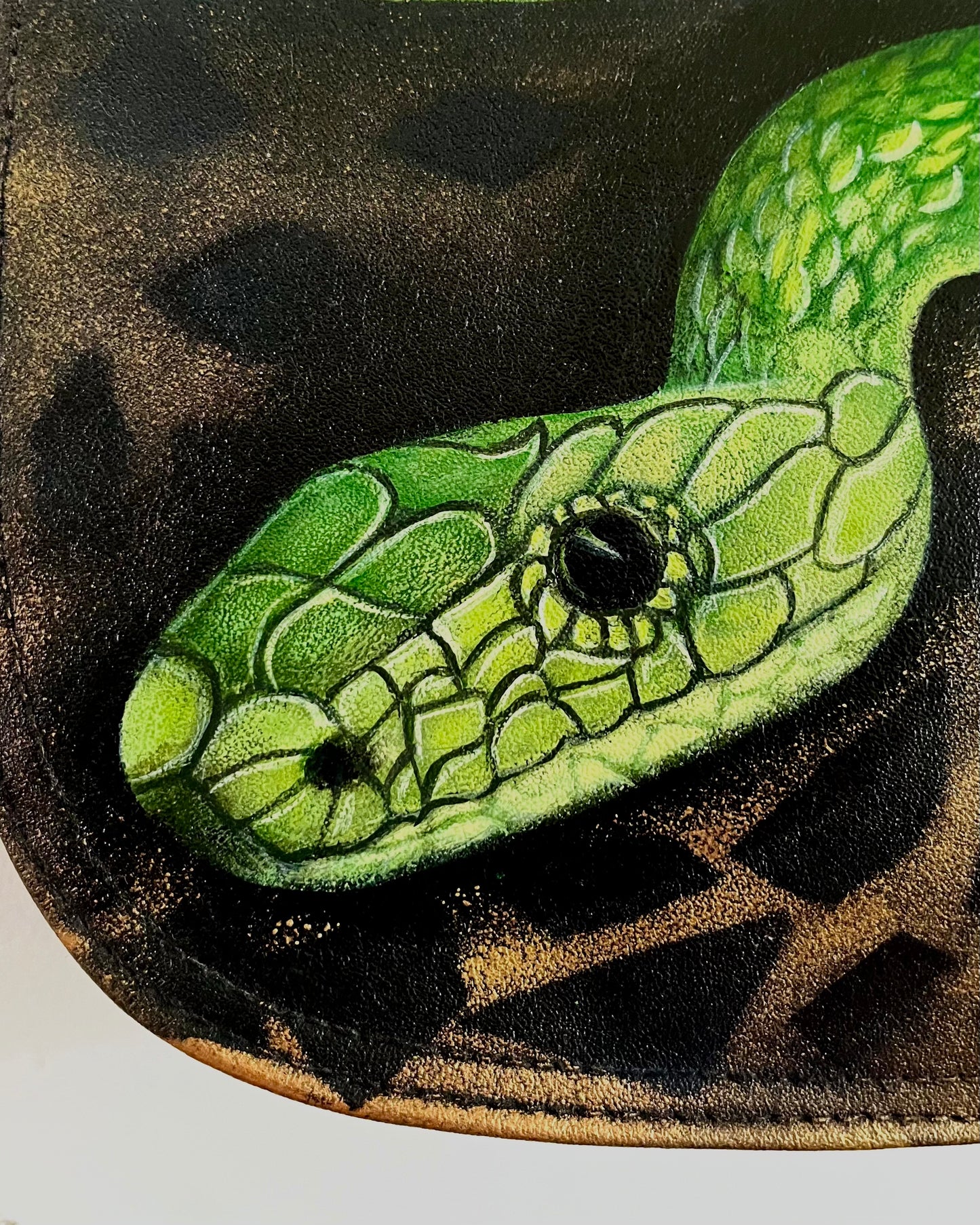 Snake Bag - hand-painted