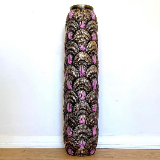 Art Deco Style Tall Floor Vase