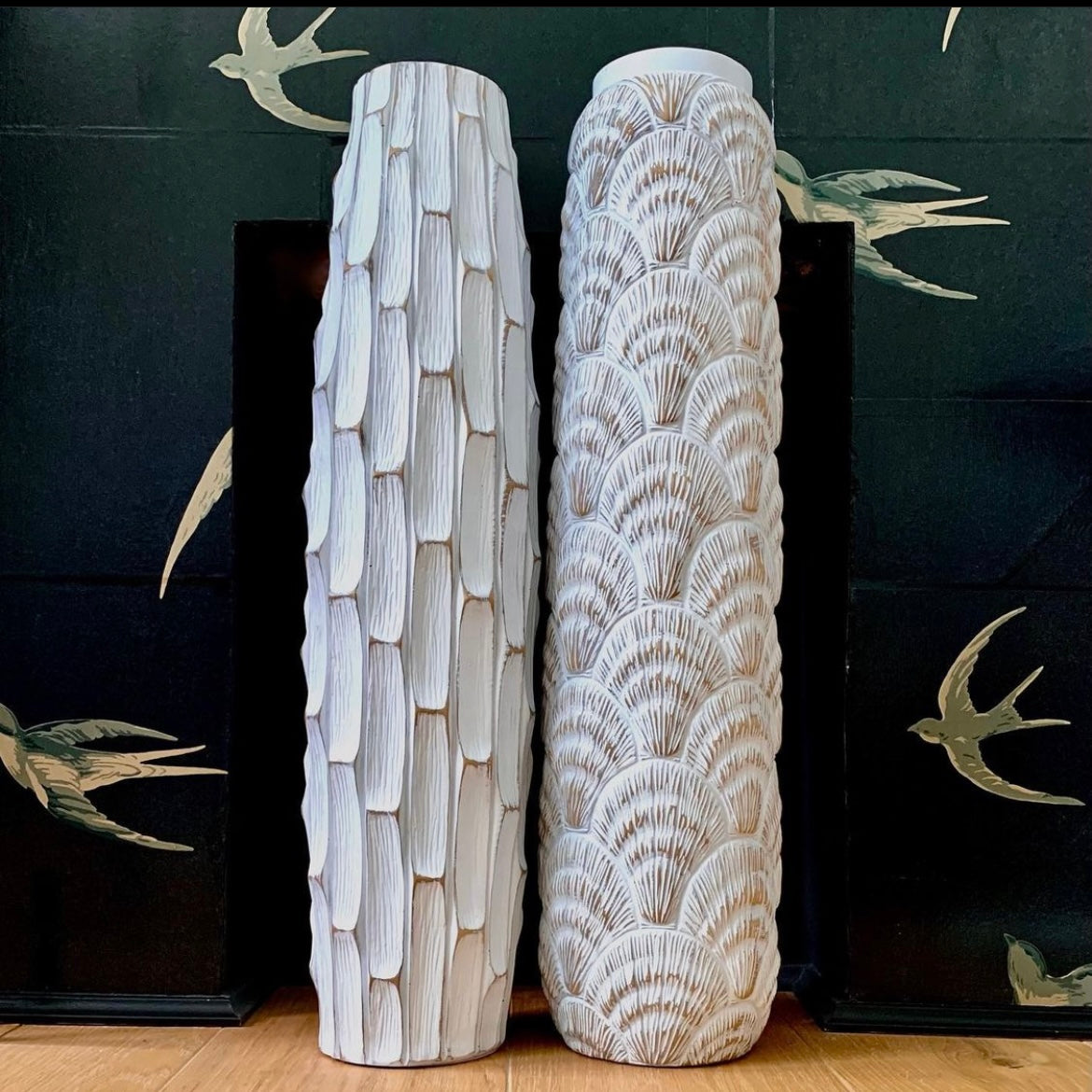 Art Deco Style Tall Floor Vase