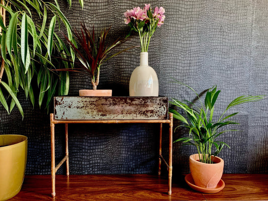 Mid Century Metal Plant Stand / Drinks Bar