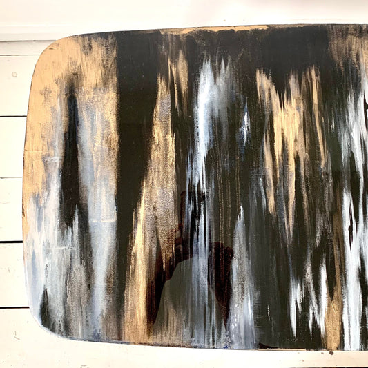 Mid Century Abstract Tiger Stripe Table