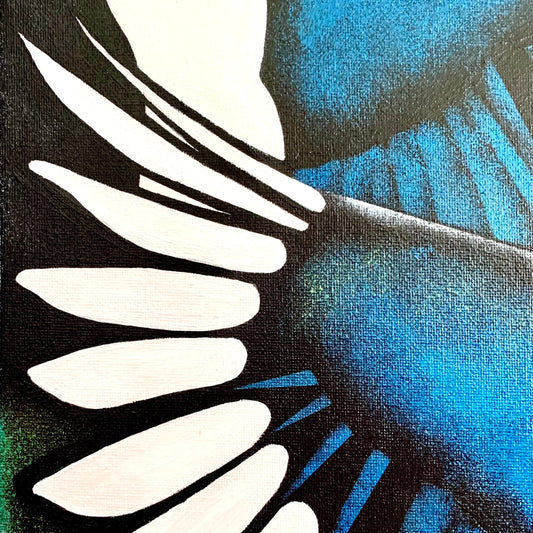 Original Canvas Painting - Stylised Magpies