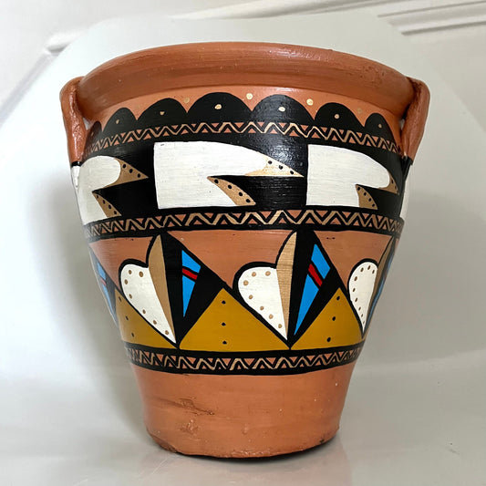 Native American Style Terracotta Plant Pot