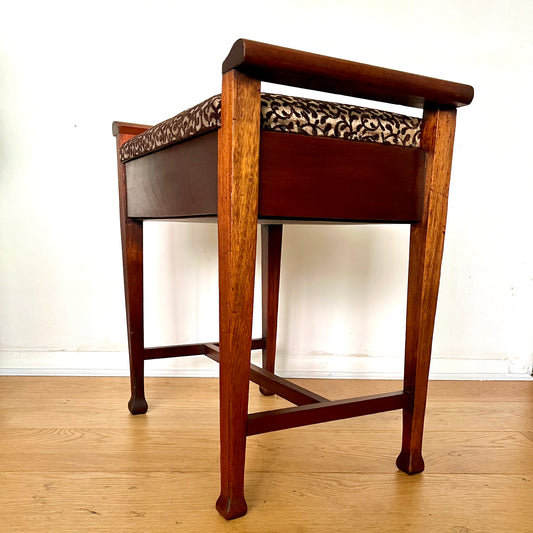 Edwardian Mahogany Piano Stool