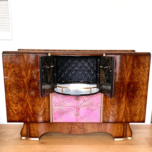 Jacob Summer’s & Sons MCM Cocktail Cabinet with Mother of Pearl