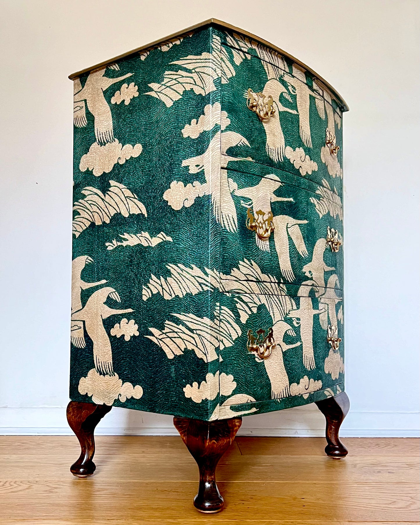 1930s Fabric Covered Chest of Drawers