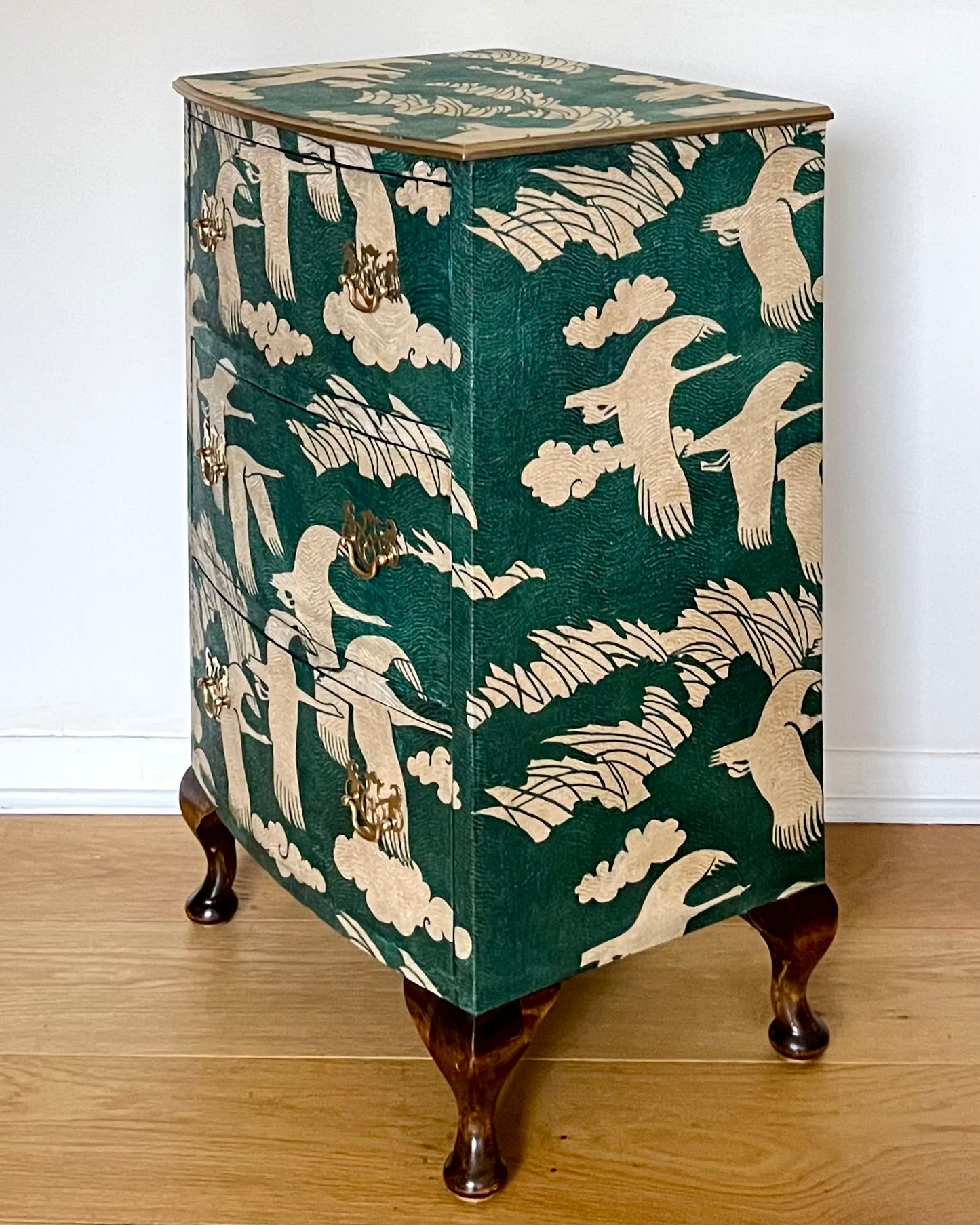 1930s Fabric Covered Chest of Drawers
