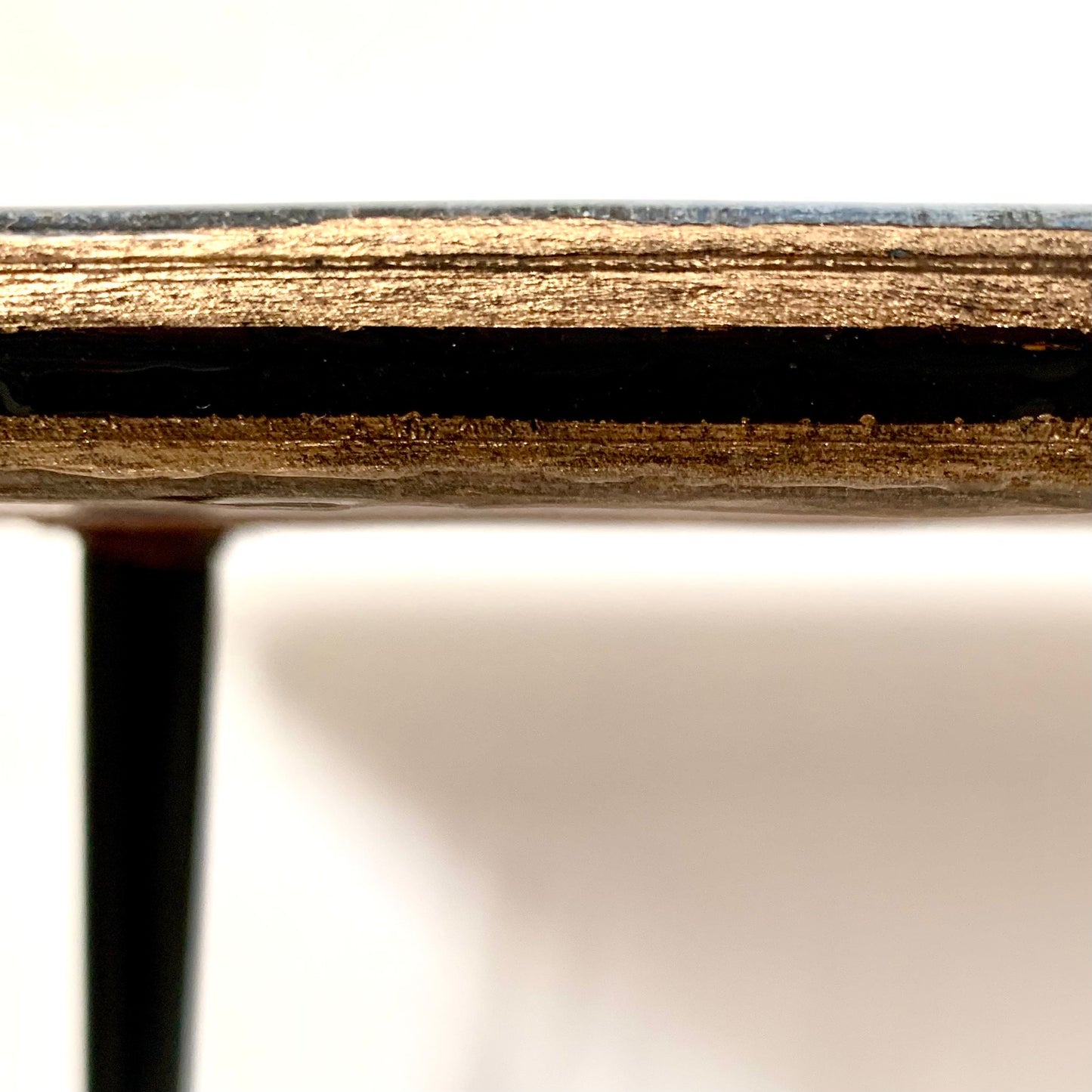 Mid Century Abstract Tiger Stripe Table