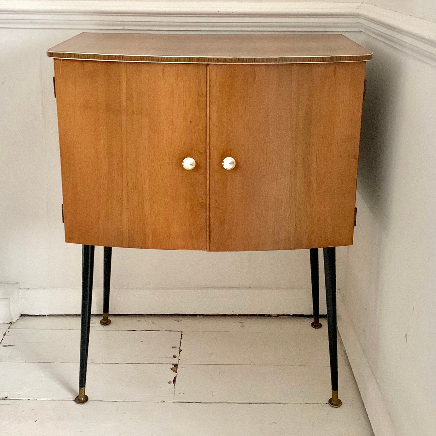 Mid Century Moth Record / Cocktail Cabinet (with coloured lights)