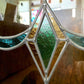 Art Deco Walnut and Stained Glass Cabinet