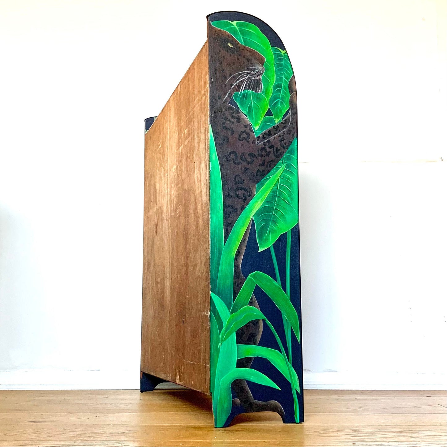 Mid Century Panther Bookcase Cabinet