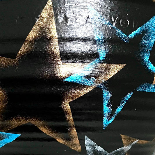 Large Vintage Terracotta Stars Planter