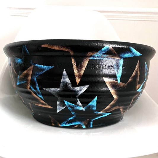 Large Vintage Terracotta Stars Planter