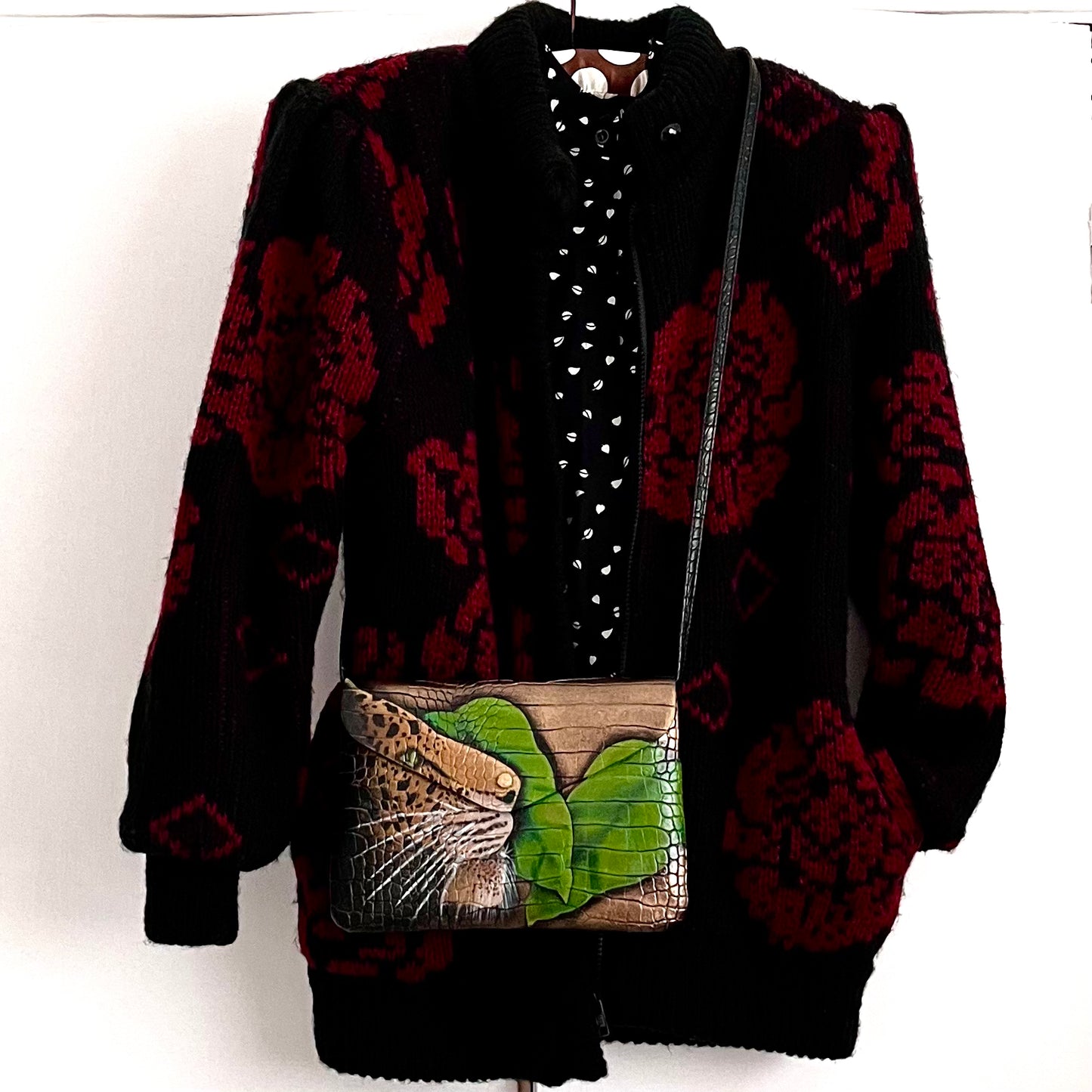 Hand-painted Leopard Bag