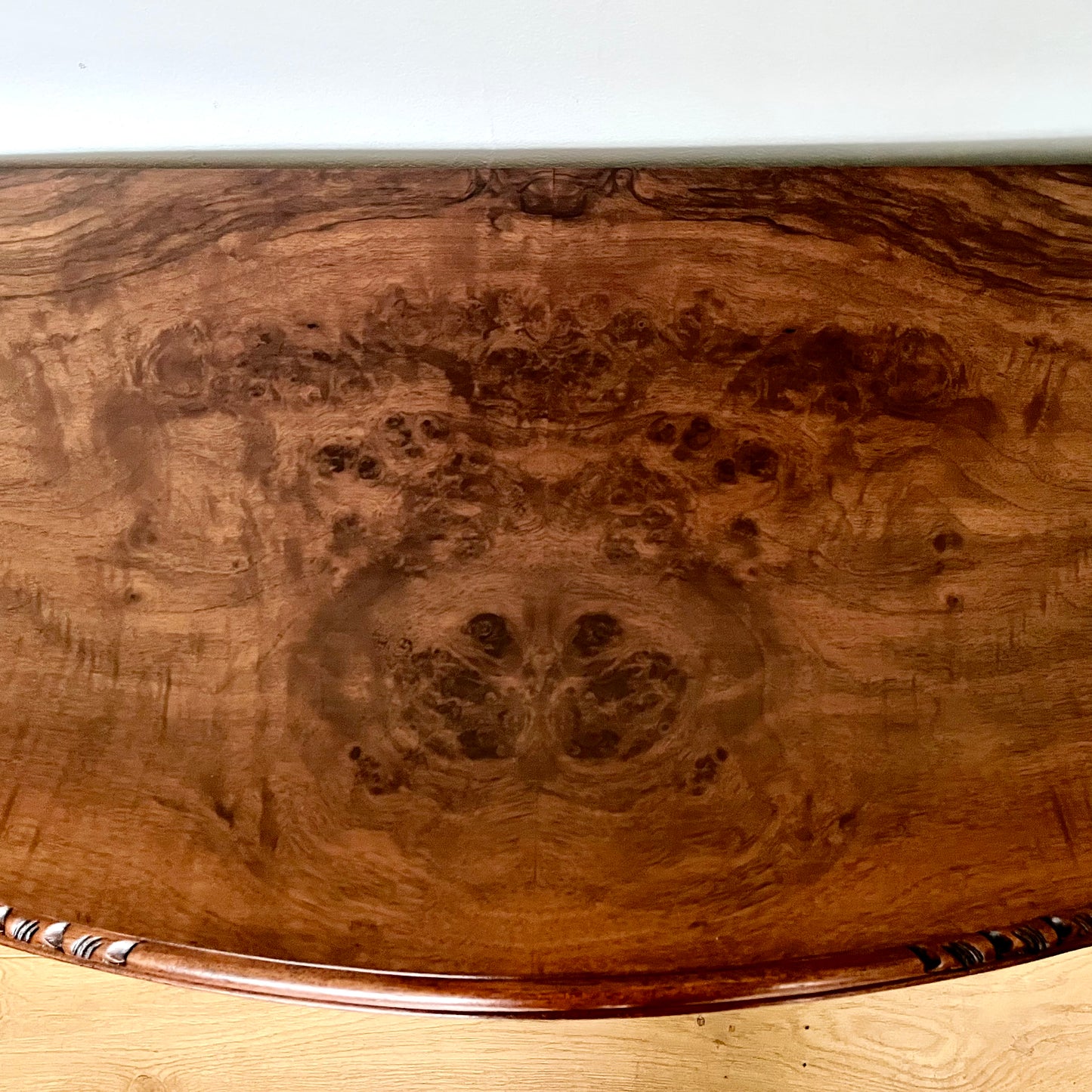 Antique Demilune Walnut Cabinet
