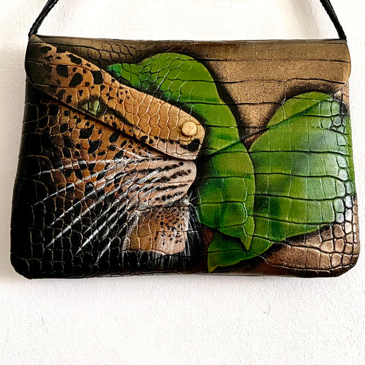 Hand-painted Leopard Bag