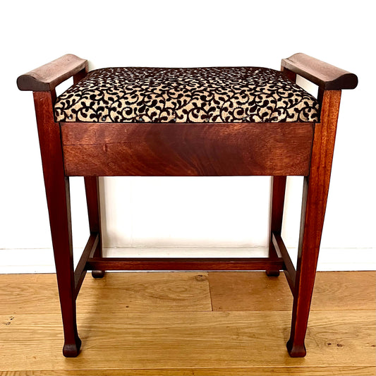 Edwardian Mahogany Piano Stool