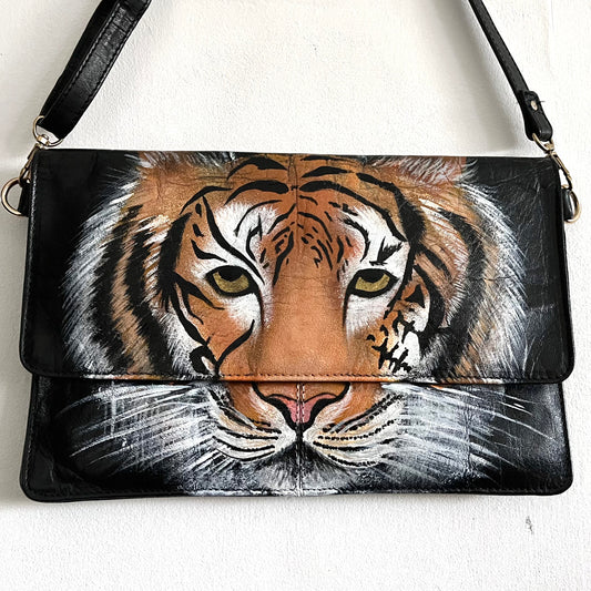Tiger Bag - hand-painted