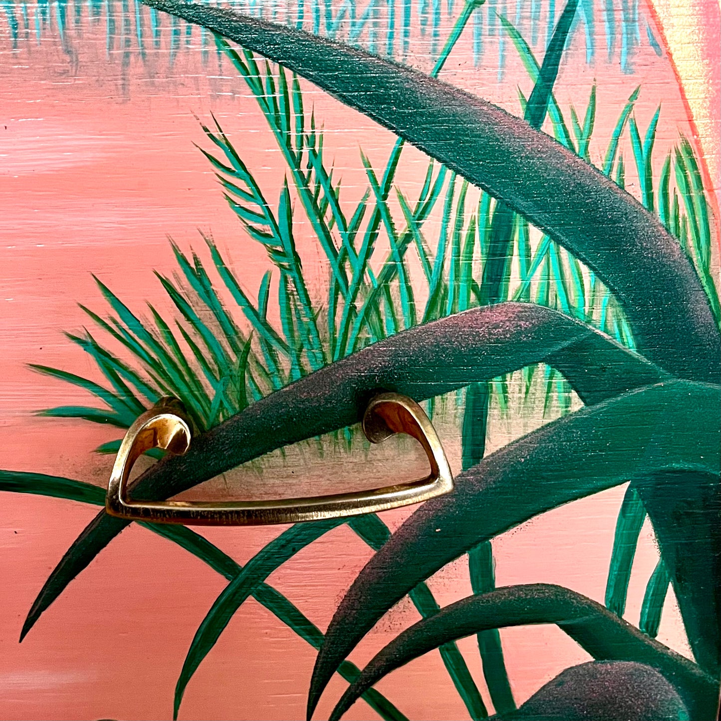 Mid Century Heron Dressing Table - original artwork