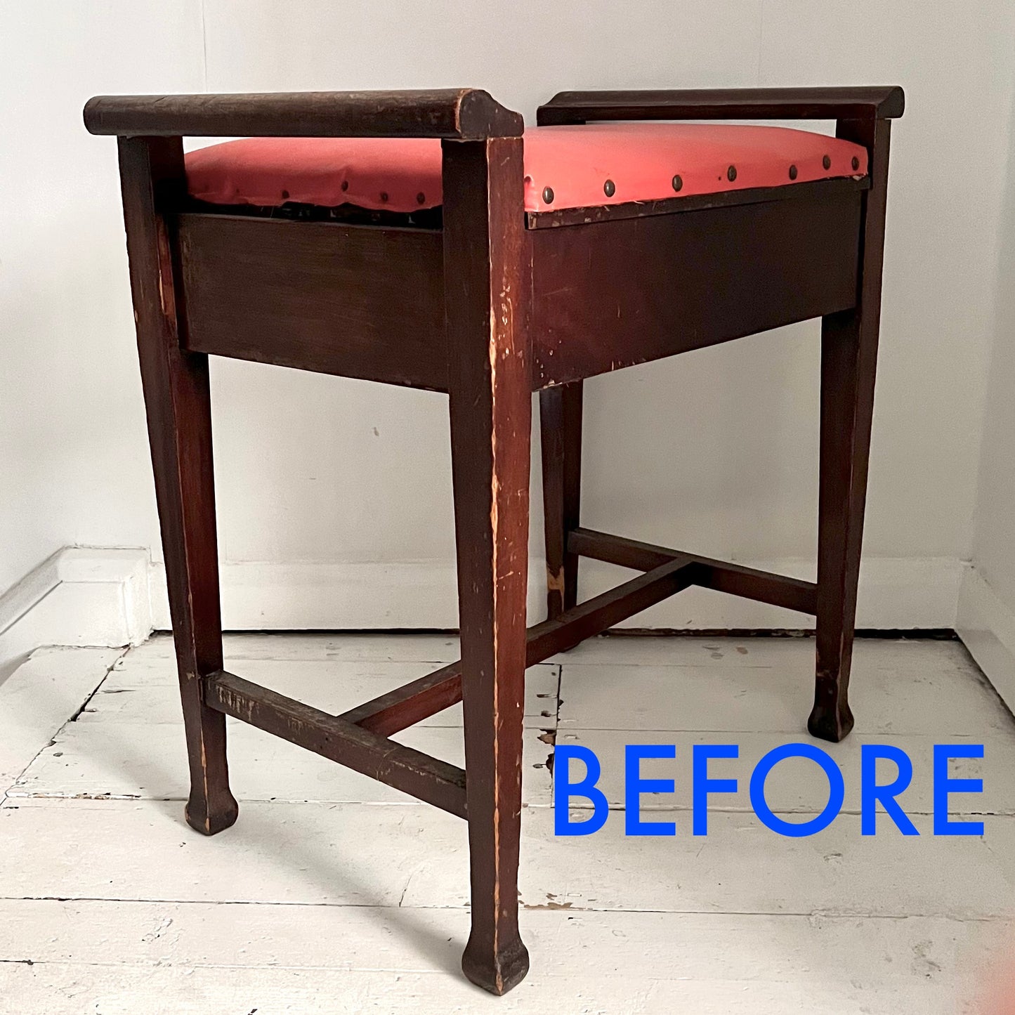 Edwardian Mahogany Piano Stool